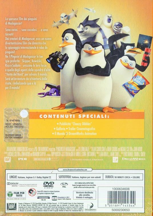 I pinguini di Madagascar - DVD - Film di Eric Darnell , Simon J. Smith  Animazione | IBS