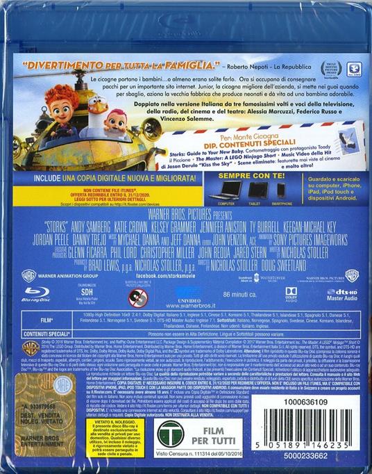 Cicogne in missione (Blu-ray) di Nicholas Stoller,Doug Sweetland - Blu-ray - 2