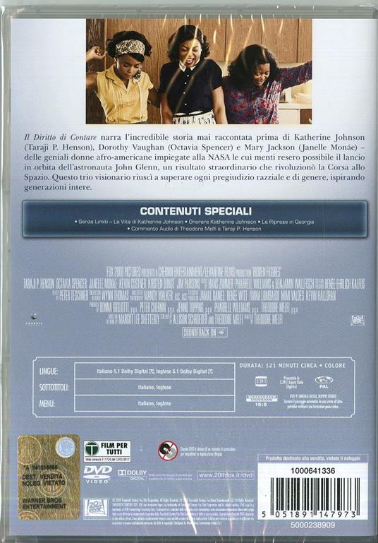 Il diritto di contare (DVD) - DVD - Film di Theodore Melfi Drammatico | IBS