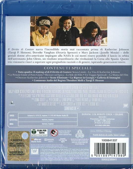 Il diritto di contare (Blu-ray) di Theodore Melfi - Blu-ray - 7