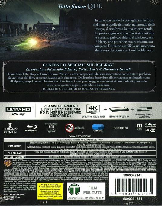 Harry Potter e i doni della morte. Parte 2 (Blu-ray + Blu-ray 4K Ultra HD) di David Yates - 2
