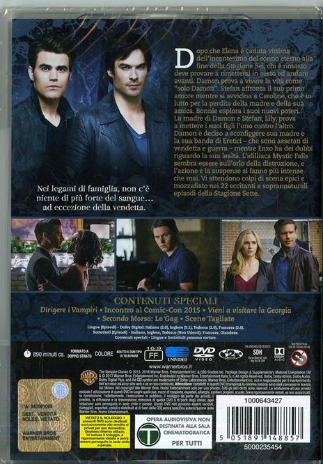 The Vampire Diaries. Stagione 7. Serie TV ita (5 DVD) - DVD - Film di Chris  Grismer , Wendey Stanzler Fantastico