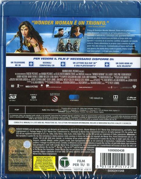 Wonder Woman (Blu-ray 3D) di Patty Jenkins - Blu-ray - 2