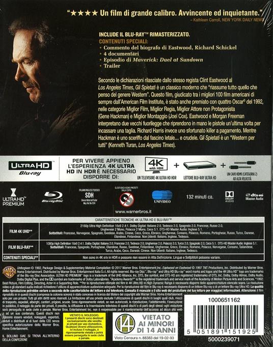 Gli spietati (Blu-ray + Blu-ray 4K Ultra HD) di Clint Eastwood - 2