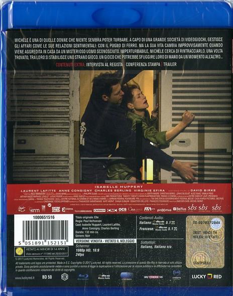 Elle (Blu-ray) di Paul Verhoeven - Blu-ray - 2