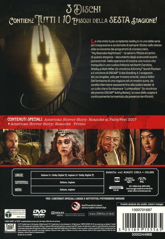 American Horror Story. Roanoke. Stagione 6. Serie TV ita (3 DVD) - DVD -  Film di Bradley Buecker , Michael Goi Fantastico | IBS