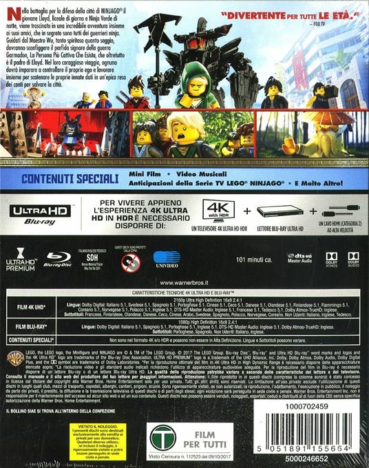 Lego Ninjago. Il film (Blu-ray + Blu-ray 4K Ultra HD) di Charlie Bean,Paul Fisher,Bob Logan - 14