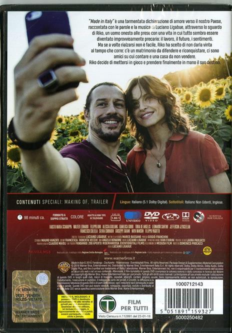 Made in Italy (DVD) - DVD - Film di Luciano Ligabue Drammatico | IBS