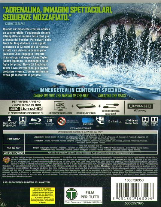 Shark. Il primo squalo (Blu-ray + Blu-ray 4K Ultra HD) di Jon Turteltaub - Blu-ray + Blu-ray Ultra HD 4K - 2