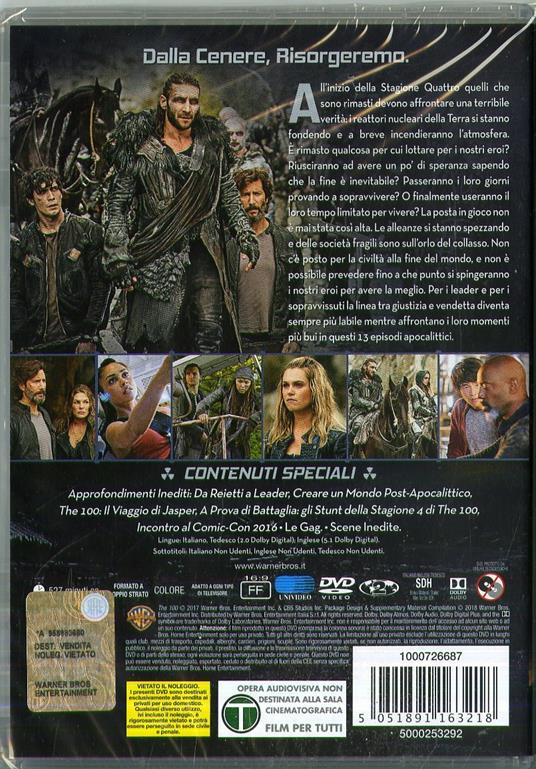 The 100. Stagione 4. Serie TV ita (3 DVD) di Dean White,P.J. Pesce,Mairzee Almas,Omar Madha - DVD - 2