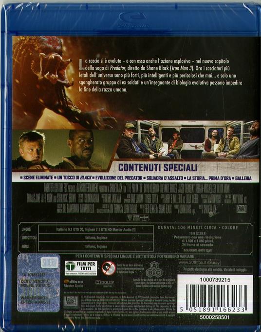 The Predator (Blu-ray) di Shane Black - Blu-ray - 2