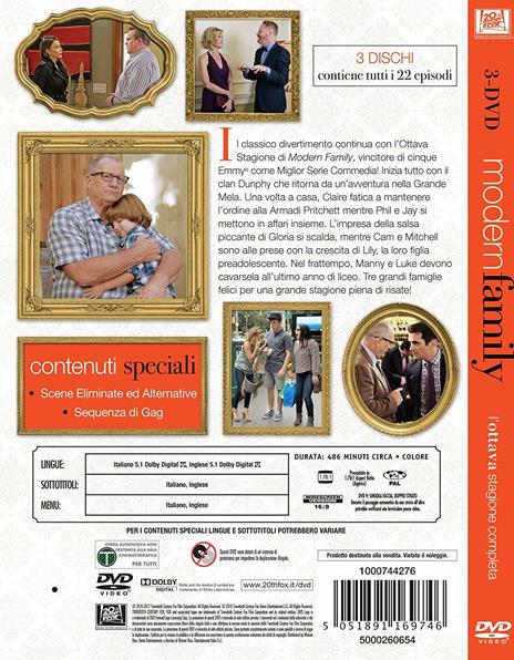 Modern Family. Stagione 8. Serie TV ita (3 DVD) di Jason Winer,Michael Spiller,Chris Koch - DVD - 2