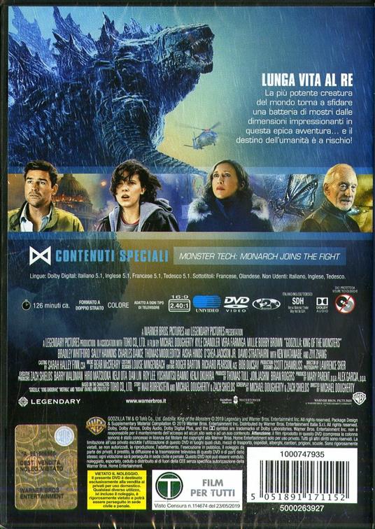 Godzilla 2. King of the Monsters (DVD) - DVD - Film di Michael Dougherty  Fantastico | IBS
