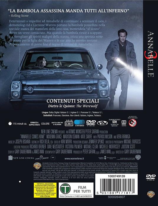 Annabelle 3 (DVD) - DVD - Film di Gary Dauberman Fantastico | IBS