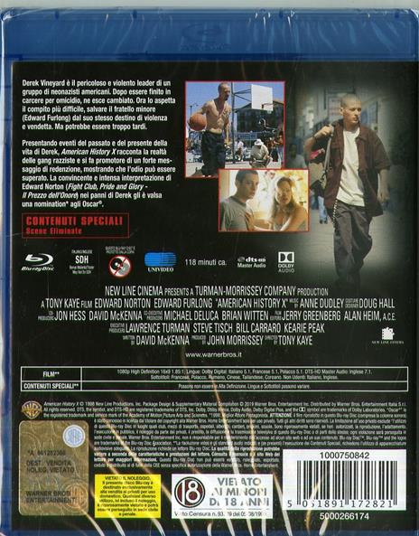 American History X (Blu-ray) di Tony Kaye - Blu-ray - 2