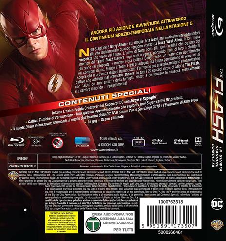 The Flash. Stagione 5. Serie TV ita (5 Blu-ray) di Dermott Downs,Ralph Hemecker,Glen Winter - Blu-ray - 2