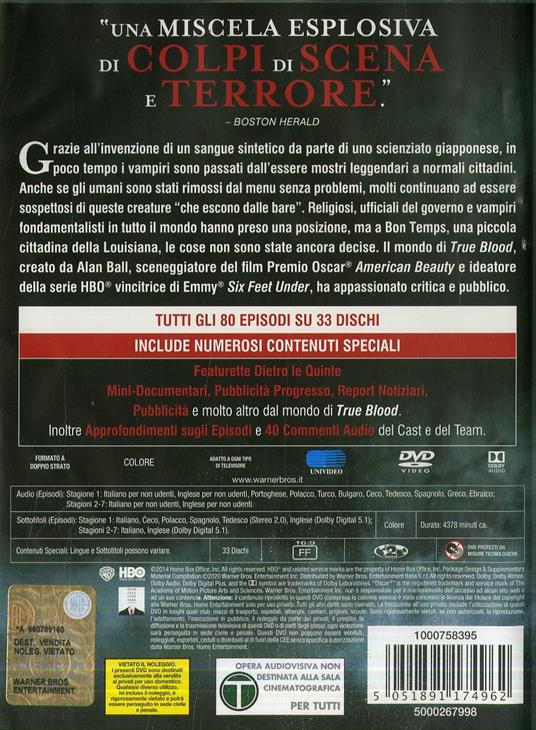 True Blood. La serie completa. Stagioni 1-7. Serie TV ita (33 DVD) di Alan Ball - DVD - 2