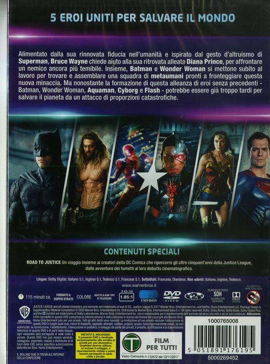 Justice League. Collezione DC Comics (DVD) - DVD - Film di Zack Snyder  Avventura | IBS