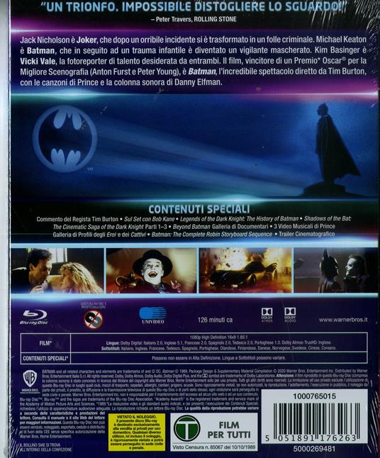 Batman. Collezione DC Comics (Blu-ray) - Blu-ray - Film di Tim Burton  Avventura | IBS