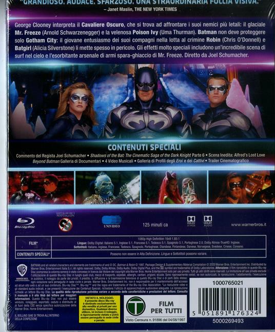 Batman & Robin. Collezione DC Comics (Blu-ray) - Blu-ray - Film di Joel  Schumacher Avventura