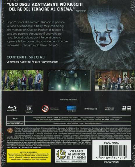 IT. Capitolo 2. Collezione Horror (Blu-ray) di Andy Muschietti - Blu-ray - 2