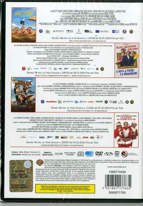 Cofanetto Aldo, Giovanni e Giacomo (DVD) di Massimo Venier,Aldo Giovanni e Giacomo,Morgan Bertacca - 2