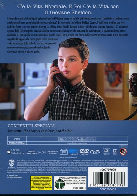 Young Sheldon. Stagione 3. Serie TV ita (2 DVD) di Jaffar Mahmood,Alex Reid - DVD - 2