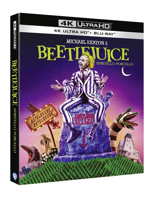 Beetlejuice. Spiritello porcello (Blu-ray + Blu-ray Ultra HD 4K) di Tim Burton - DVD