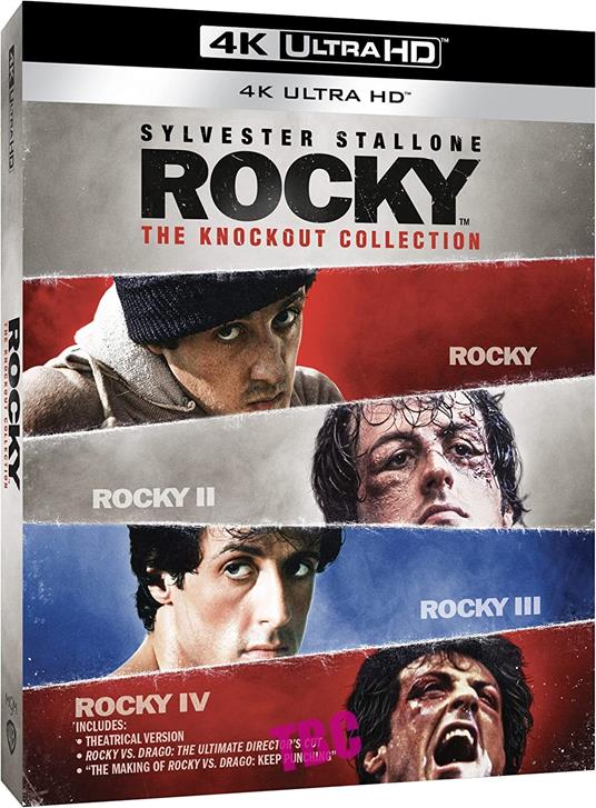 Rocky I-IV. 4 Film Collection (Blu-ray + Blu-ray Ultra HD 4K) di John G. Avildsen,Sylvester Stallone