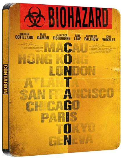 Contagion. Con Steelbook (Blu-ray + Blu-ray Ultra HD 4K) di Steven Soderbergh - Blu-ray + Blu-ray Ultra HD 4K