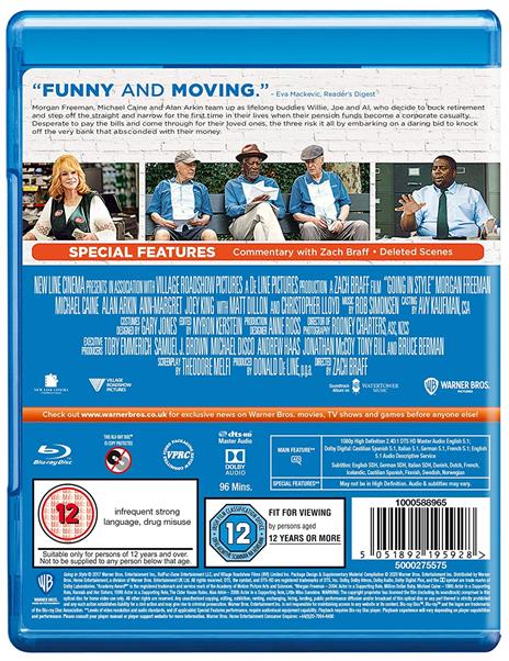 Going in Style. Insospettabili sospetti (Blu-ray) di Zach Braff - Blu-ray - 2