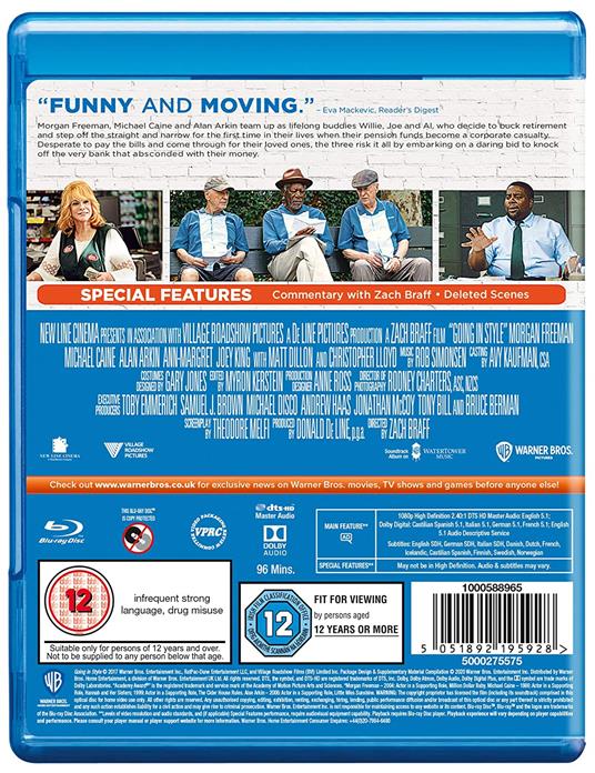 Going in Style. Insospettabili sospetti (Blu-ray) di Zach Braff - Blu-ray - 2