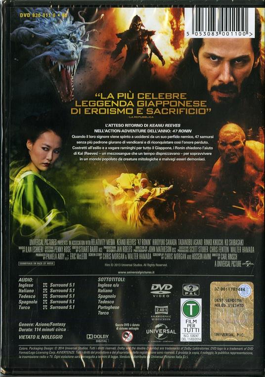 47 Ronin di Carl Rinsch - DVD - 2