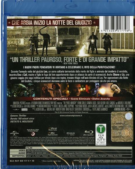 Anarchia. La notte del giudizio di James DeMonaco - Blu-ray - 2