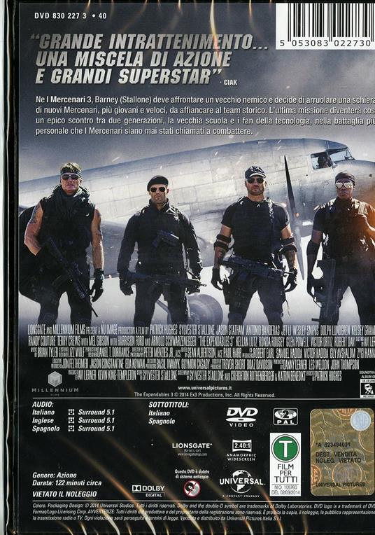 I mercenari 3. The Expendables - DVD - Film di Patrick Hughes Avventura