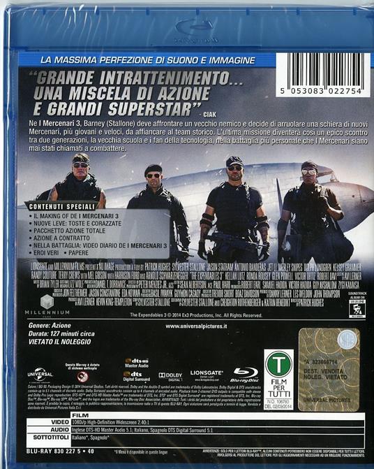 I mercenari 3. The Expendables - Blu-ray - Film di Patrick Hughes Avventura