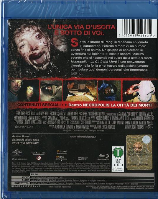 Necropolis. La città dei morti di John Erick Dowdle - Blu-ray - 2