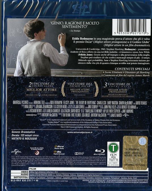 La teoria del tutto di James Marsh - Blu-ray - 2