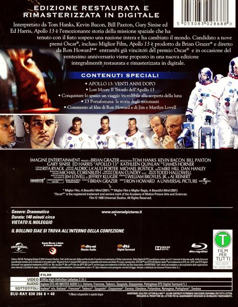 Apollo 13<span>.</span> Edizione 20° anniversario di Ron Howard - Blu-ray - 2