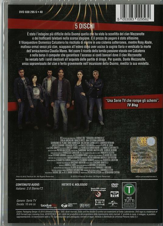 Squadra antimafia. Palermo oggi. Stagione 5 (5 DVD) - DVD - Film di  Beniamino Catena , Giacomo Martelli Giallo | IBS