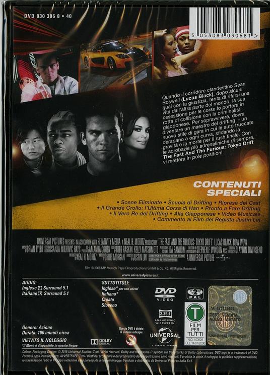 The Fast and the Furious. Tokyo Drift di Justin Lin - DVD - 2