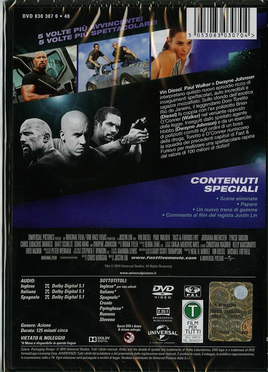 Fast & Furious 5 di Justin Lin - DVD - 2