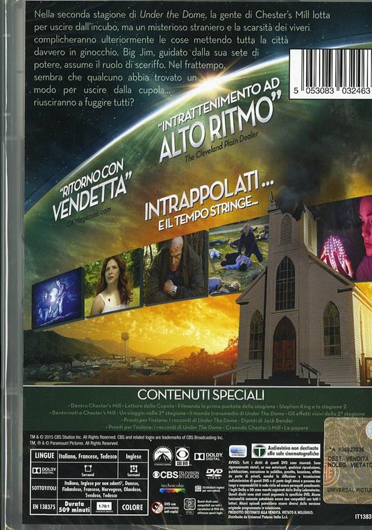 Under the Dome. Stagione 2 (4 DVD) di Jack Bender,Kari Skogland,David Barrett - DVD - 2
