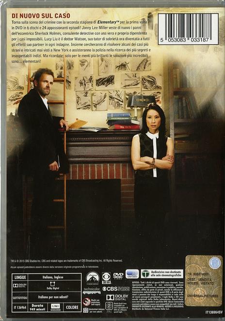 Elementary. Stagione 2 (6 DVD) di Andrew Bernstein,John David Coles,Peter Werner - DVD - 2