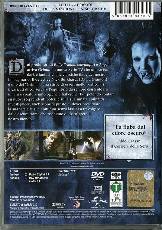 Grimm. Stagione 1 (6 DVD) di Norberto Barba,David Solomon,Clark Mathis - DVD - 2