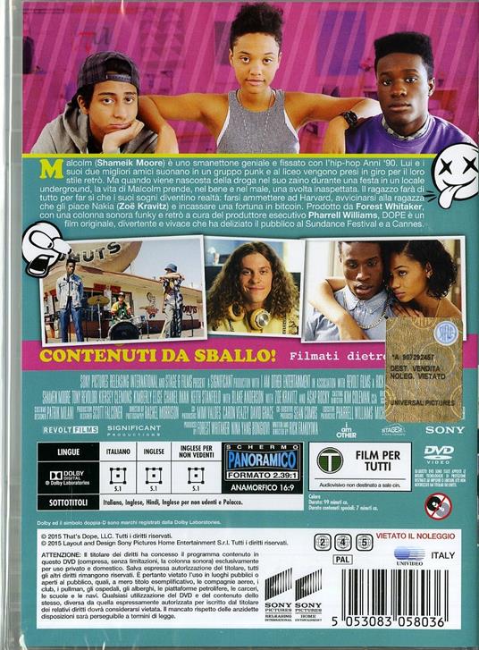 Dope. Follia e riscatto di Rick Famuyiwa - DVD - 2