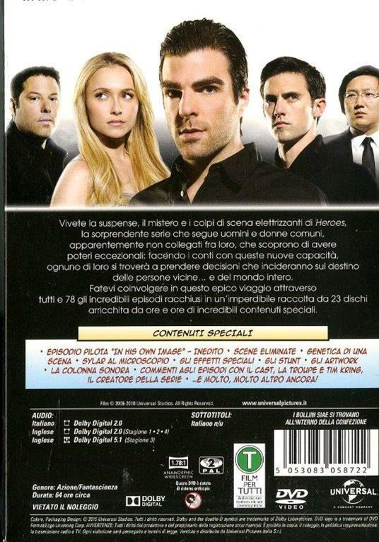 Heroes. La serie completa (23 DVD) di David Semel,Allan Arkush,Greg Beeman - DVD - 3