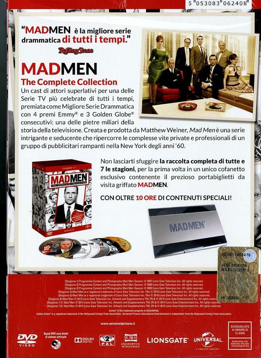 Mad Men. Stagione 1 - 7 (28 DVD) - DVD - Film di Phil Abraham , Jennifer  Getzinger Drammatico | IBS