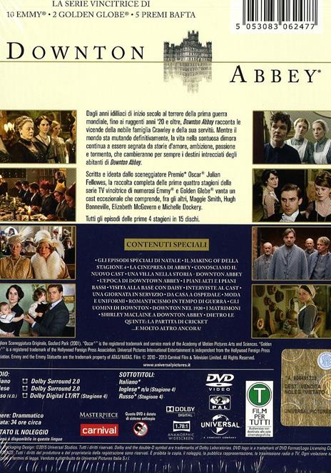 Downton Abbey. Stagione 1 - 4 (Serie TV ita) (15 DVD) di Ashley Pearce,Andy Goddard,Brian Percival - DVD - 3