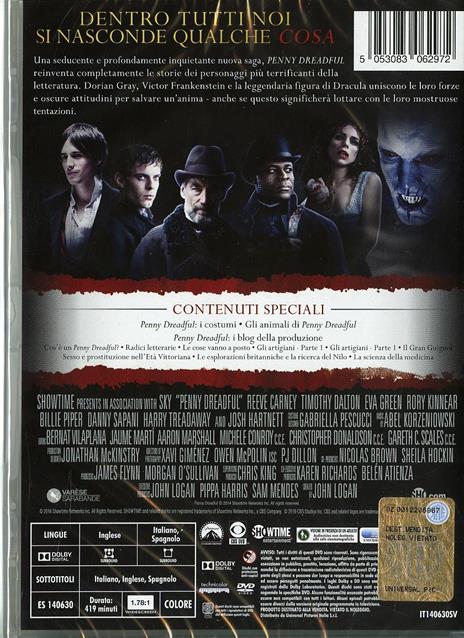 Penny Dreadful. Stagione 1 (3 DVD) di James Hawes,Brian Kirk,J.A. Bayona - DVD - 2